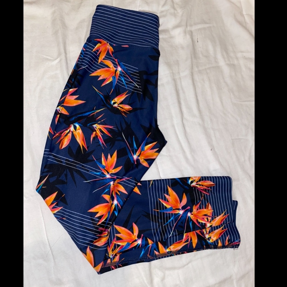 7/8 length floral leggings